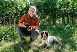 Low-Res_1. Professor Paul Thomas and truffle dog, Tweed