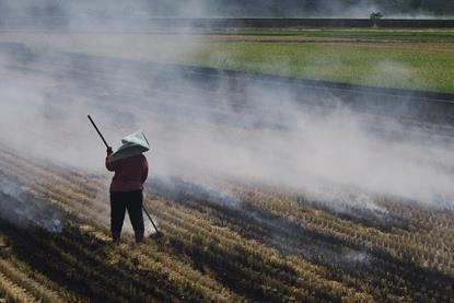 Farmer_burning_straw_stubble_in_Chishang_on_26_June_2014