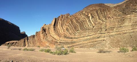 Folded marbles in the Ugab area, northern Namibia