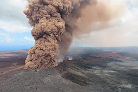 Kīlauea Volcano Ash Cloud