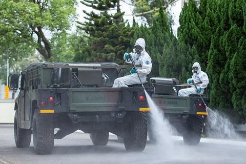 COVID-19 disinfection by Taiwanese military