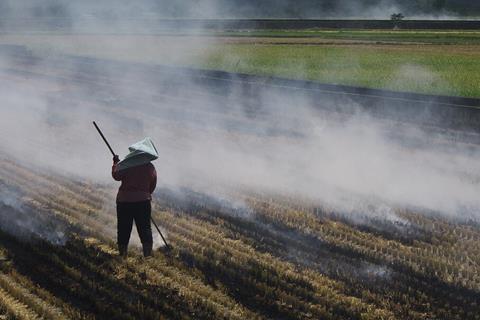 Farmer_burning_straw_stubble_in_Chishang_on_26_June_2014