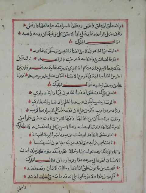 Low-Res_A page from Ibn Abi Hajala's (d. 1375) Dafʿ al-niqma bi-l-ṣalāh ʿalā nabī al-raḥma (‘Repelling the Trial by Sending Blessings Upon the Prophet of Mercy’).